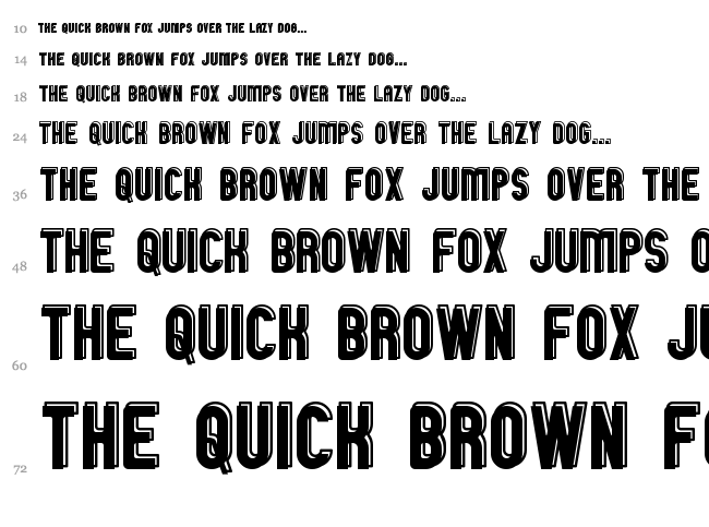 GM Exp font waterfall