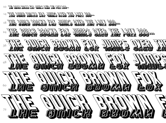 GM Exp font waterfall