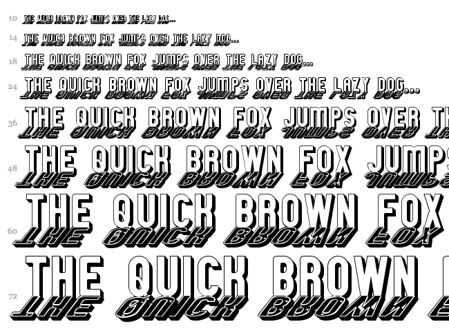 GM Exp font waterfall