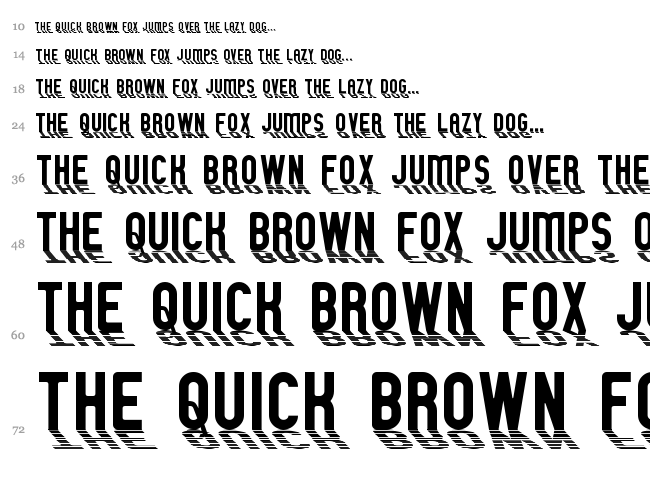 GM Exp font waterfall