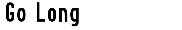 Go Long font