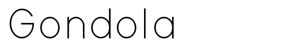 Gondola font
