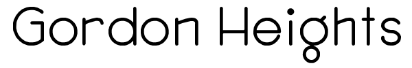 Gordon Heights font