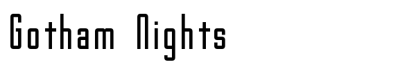Gotham Nights font