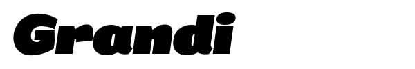 Grandi font preview