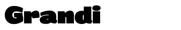 Grandi font preview
