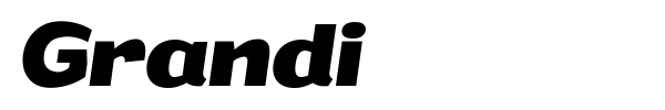 Grandi font preview