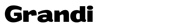 Grandi font preview