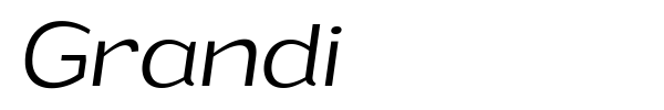 Grandi font preview