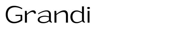 Grandi font preview