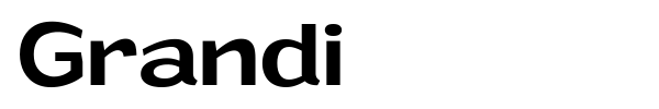 Grandi font preview