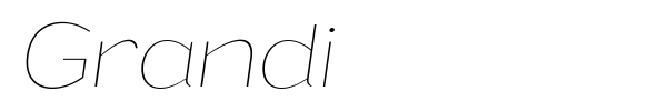 Grandi font preview