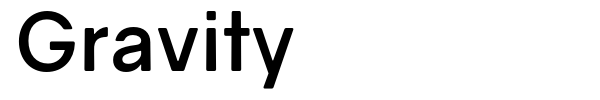 Gravity font preview