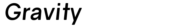 Gravity font preview