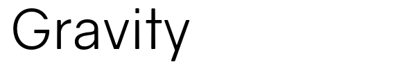Gravity font preview