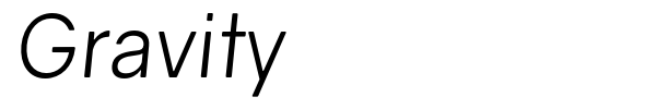 Gravity font preview