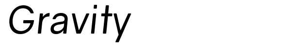 Gravity font preview
