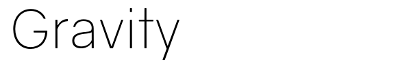 Gravity font preview