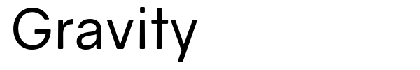 Gravity font preview