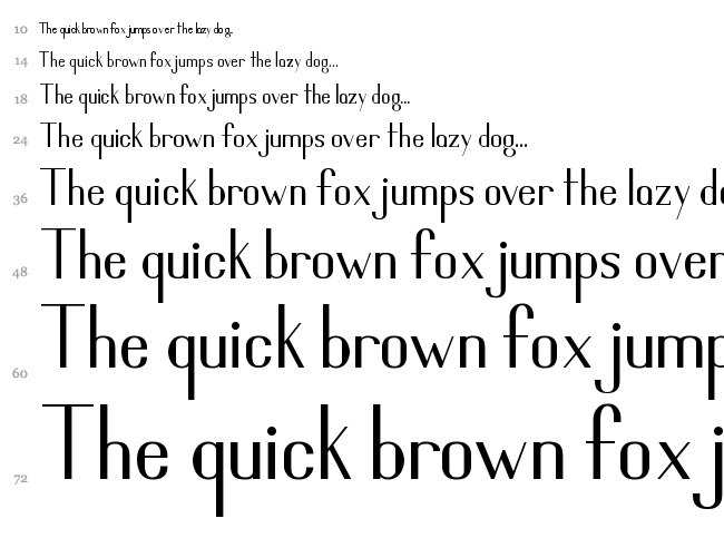 Gris Sans font waterfall