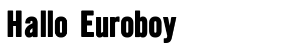 Hallo Euroboy font