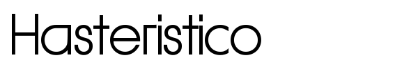 Hasteristico font