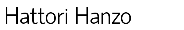 Hattori Hanzo font