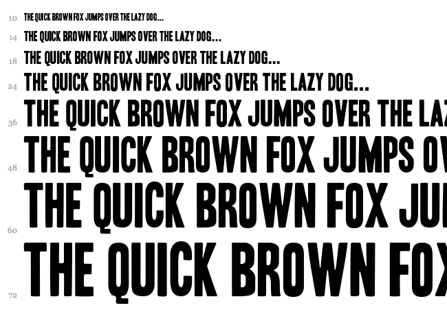 Headline font waterfall