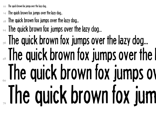 Headline font waterfall