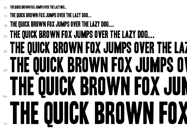 Headline font waterfall