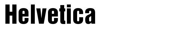 Helvetica font preview