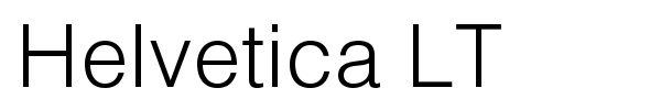 Helvetica LT font preview