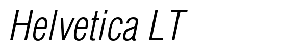 Helvetica LT font preview