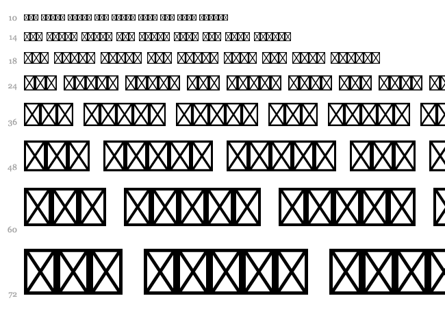 Helvetica LT font waterfall