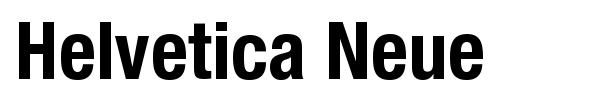 Helvetica Neue font preview