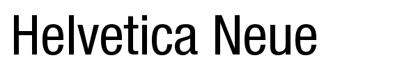 Helvetica Neue font preview
