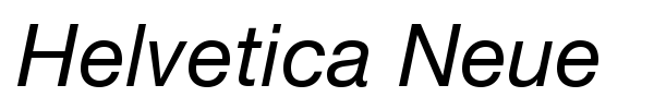 Helvetica Neue font preview
