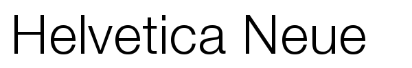 Helvetica Neue font preview