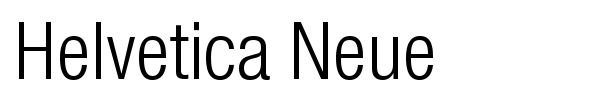 Helvetica Neue font preview