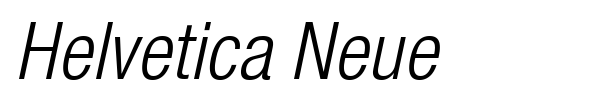 Helvetica Neue font preview