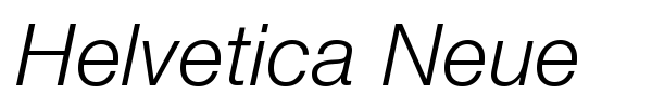 Helvetica Neue font preview