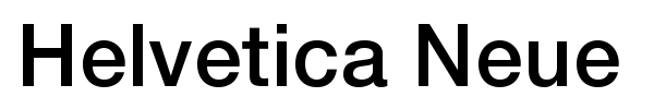 Helvetica Neue font preview