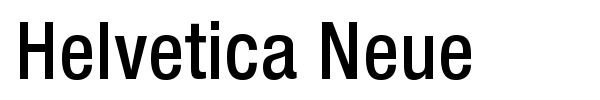 Helvetica Neue font preview