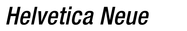 Helvetica Neue font preview