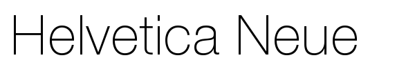 Helvetica Neue font preview