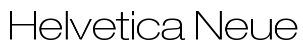 Helvetica Neue font preview