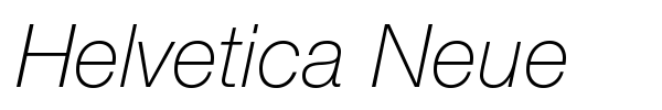 Helvetica Neue font preview