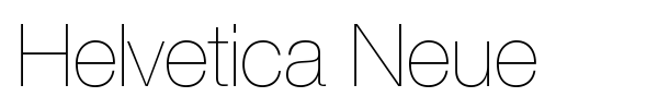 Helvetica Neue font preview