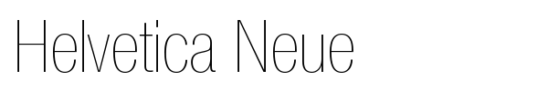 Helvetica Neue font preview