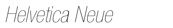 Helvetica Neue font preview